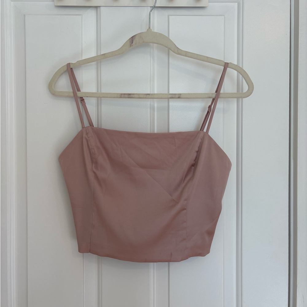 Aritzia Sunday Best Mauve Shimmer Camisole Top Size M